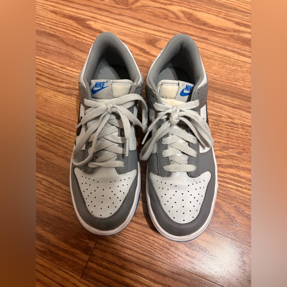 Nike Dunk Low Grey White Blue Sneakers Women’s 8.5 / Youth 7
